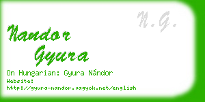 nandor gyura business card
